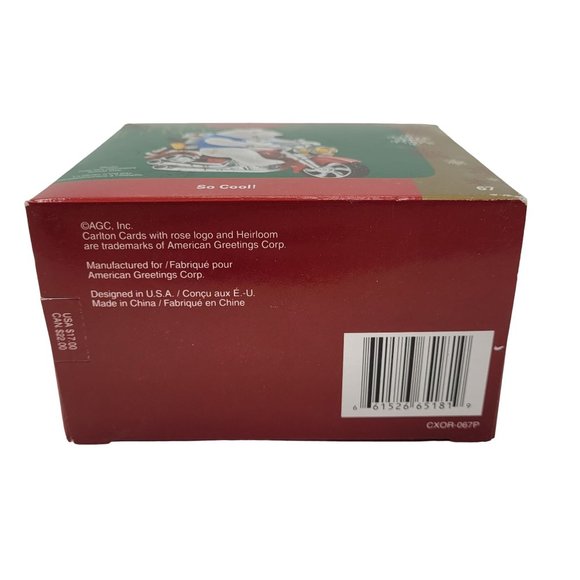 So Cool Polar Bear Penguin On Motorcycle Carlton Cards Heirloom Ornament 2006 - Picture 8 of 8